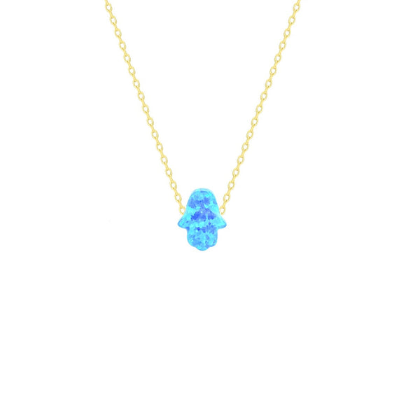 BLUE OPAL HAMSA Necklace