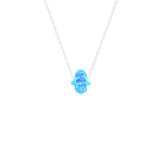 BLUE OPAL HAMSA Necklace