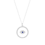 MINA EYE NECKLACE - SILVER