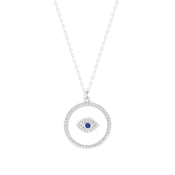 MINA EYE NECKLACE - SILVER