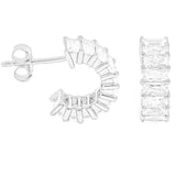 SOPHIA SILVER - BAGUETTE EARRING