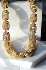 ICY GOLD G-LINK CHAIN NECKLACE